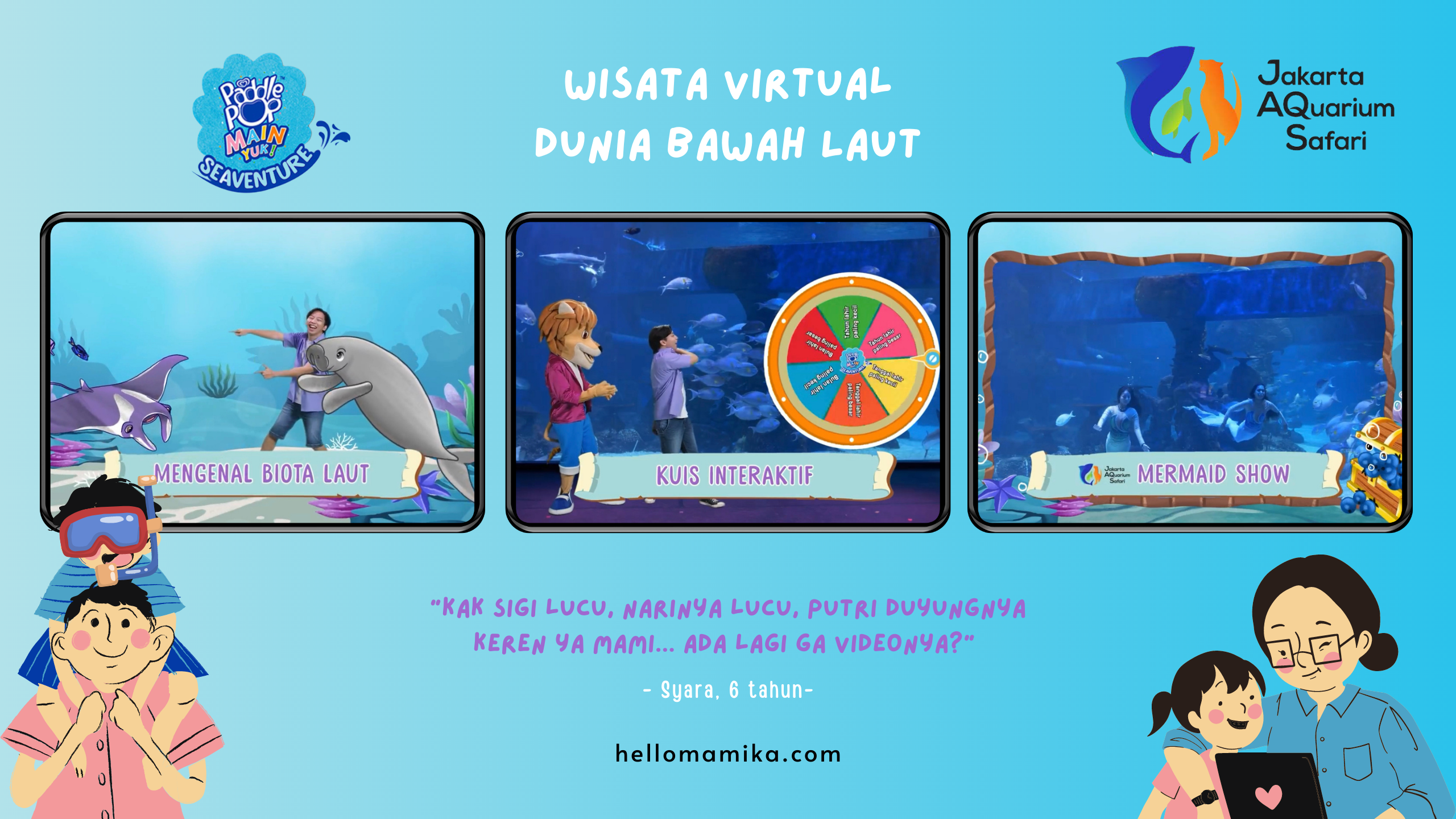 Paddlepop seaventure wisata virtual dunia bawah laut jakarta aquarium